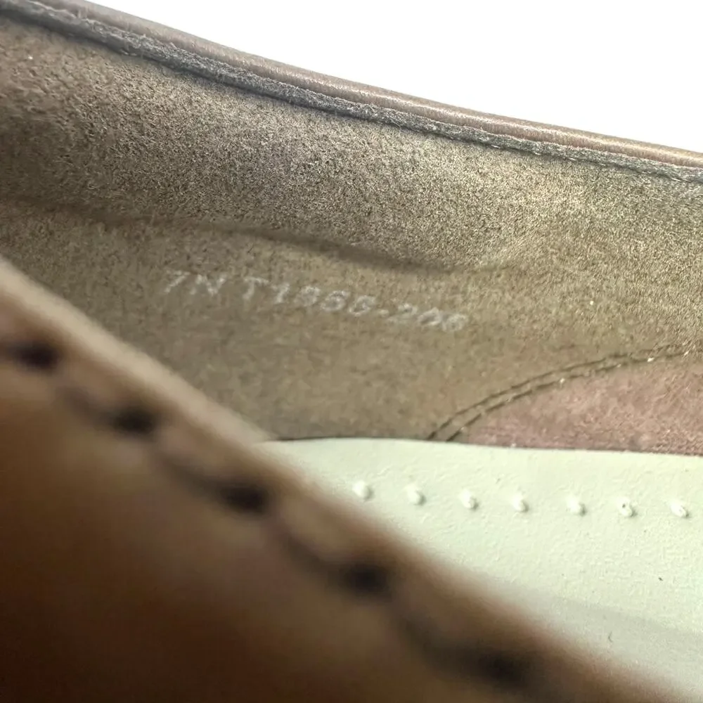 Trotters Lizzie Herringbone Oxford Flats Women's size 7N Brown